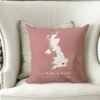 Wedding Location Map Padded Cushion
