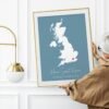 Home Location Map Personalised Wedding Gift