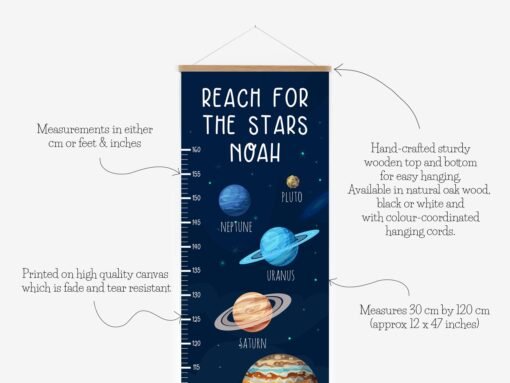 Planets Height Chart With Hanging Frame - Image 2