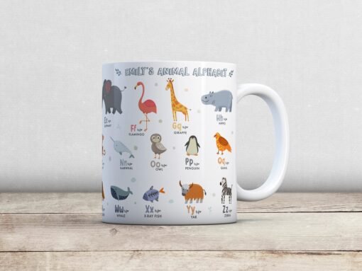 Animal Alphabet Personalised Ceramic Mug - Image 3
