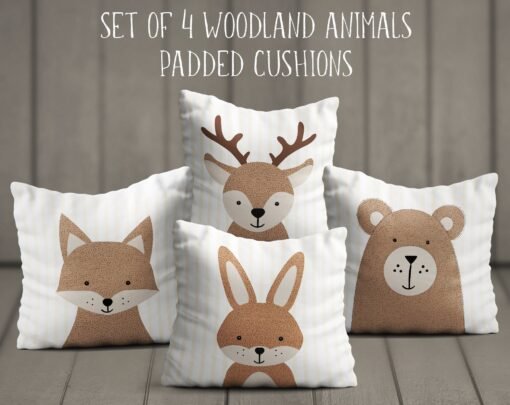 Woodland Animals Padded Cushions