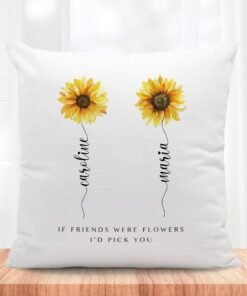 Personalised Friendship Cushion With Flowers