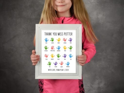 DIGITAL Thank You Teacher Gift - Print with Handprints - Image 2