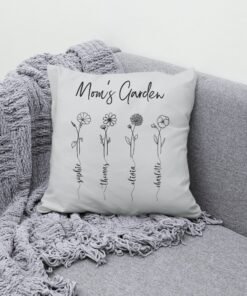 Mother's Day Personalised Cushion With Flowers
