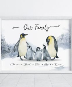 Penguin Family Portrait - Emperor Penguins