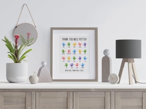 DIGITAL Thank You Teacher Gift - Print with Handprints