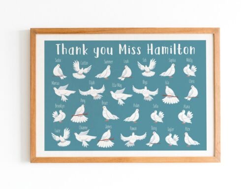 Thank You Teacher Gift With Doves