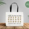 Thank You Teacher Large Tote Bag With Robins