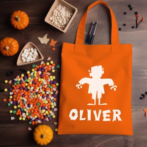 Halloween Bag Customised with Name - Image 2