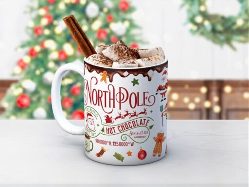 North Pole Hot Chocolate Christmas 11 oz Ceramic Mug