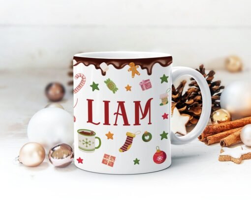 North Pole Hot Chocolate Christmas 11 oz Ceramic Mug - Image 2