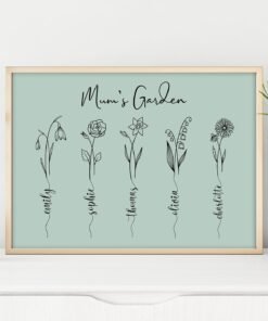 Birthday Gift For Mum - Print With Flowers