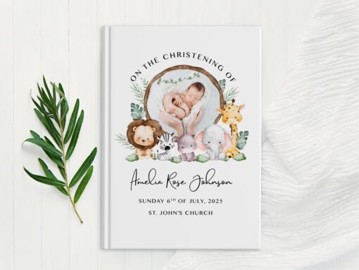 Personalised Christening Guest Book - Custom Keepsake for Baby’s Special Day