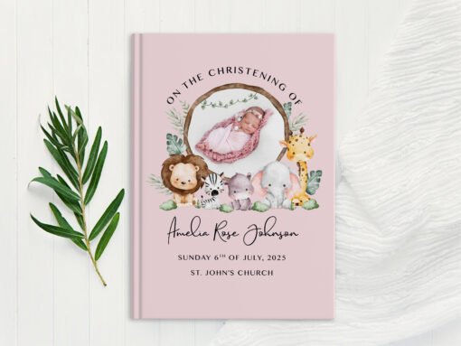 Personalised Christening Guest Book - Custom Keepsake for Baby’s Special Day - Image 4