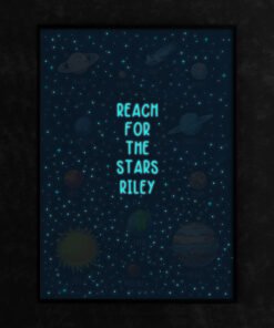 Personalised Glow-in-the-Dark Solar System Print